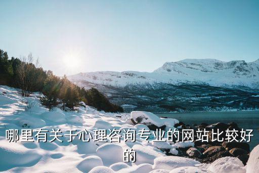 哪里有关于心理咨询专业的网站比较好的