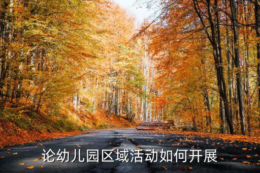 论幼儿园区域活动如何开展