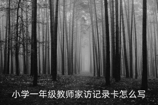 小学一年级教师家访记录卡怎么写