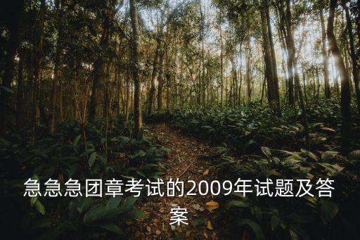 急急急团章考试的2009年试题及答案