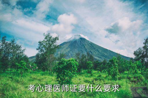 考心理医师证要什么要求