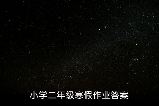 小学二年级寒假作业答案