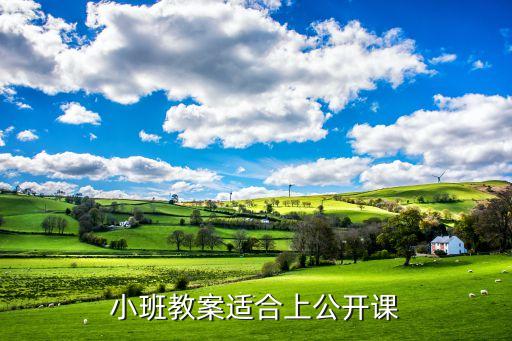 小班教案适合上公开课