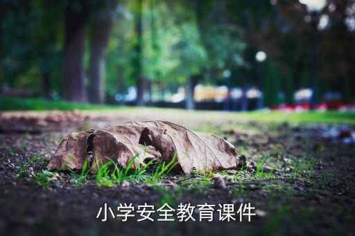 小学安全教育课件