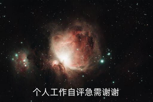 个人工作自我鉴定简短，个人工作自评急需谢谢