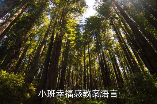 小班幸福感教案语言