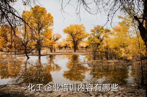 化工企业培训内容有哪些