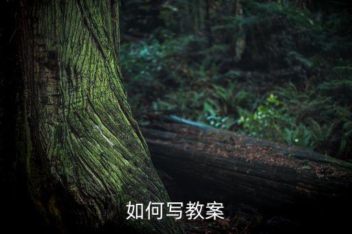 如何写教案