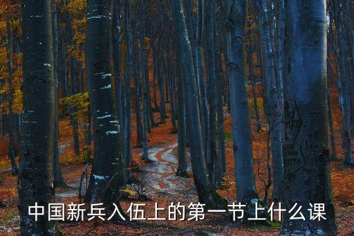 中国新兵入伍上的第一节上什么课