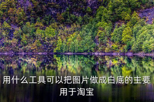 用什么工具可以把图片做成白底的主要用于淘宝