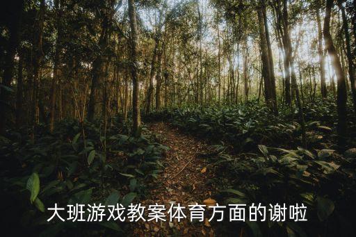 大班游戏教案体育方面的谢啦