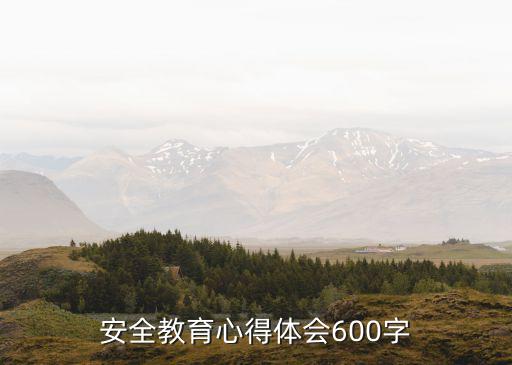 关于孩子安全教育的感受，安全教育心得体会600字