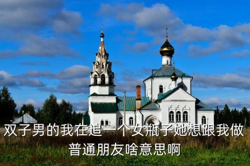 双子男的我在追一个女瓶子她想跟我做普通朋友啥意思啊