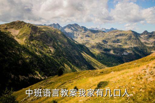 中班语言教案我家有几口人