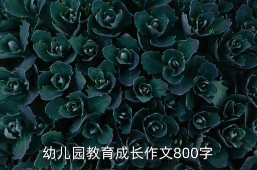幼儿园教育成长作文800字
