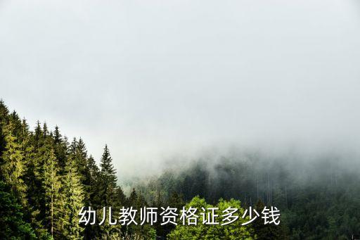 幼儿教师资格证多少钱