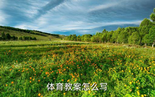 体育教案怎么写