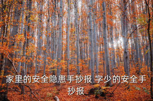 居家安全手抄报简单漂亮又少字，家里的安全隐患手抄报 字少的安全手抄报