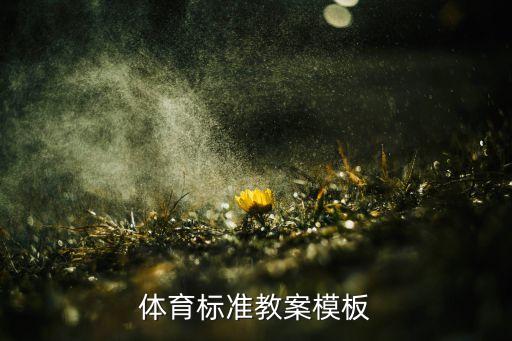 体育标准教案模板