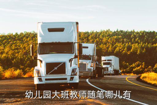 幼儿园大班教师随笔哪儿有