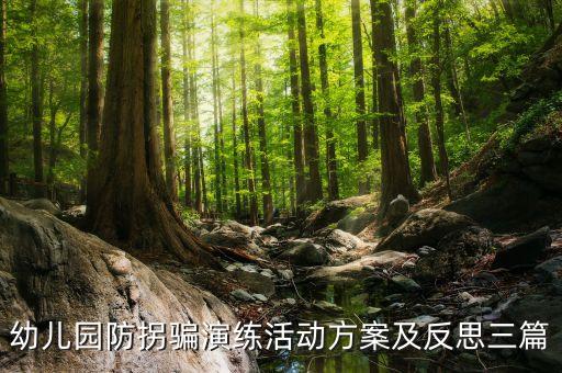 幼儿园防拐骗演练活动方案及反思三篇