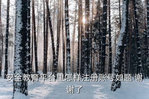 安全教育平台里怎样注册账号如题 谢谢了