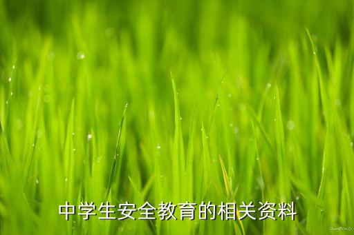 中学生安全教育的相关资料