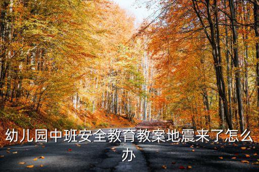 幼儿园中班安全教育教案地震来了怎么办
