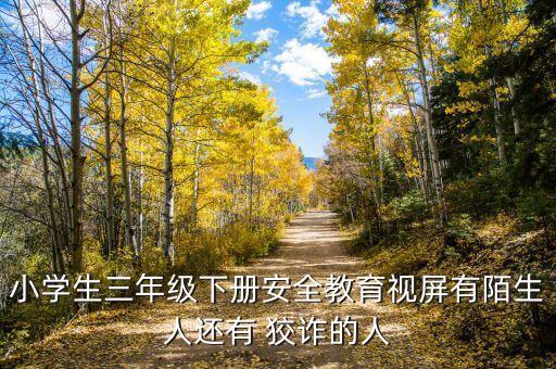 中小学生安全教育短片视频，小学生三年级下册安全教育视屏有陌生人还有 狡诈的人