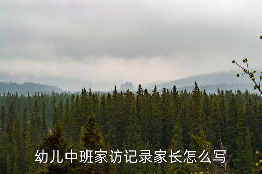 幼儿园中班家访记录表30篇，幼儿中班家访记录家长怎么写