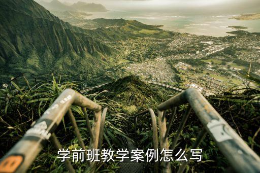 学前班教学案例怎么写
