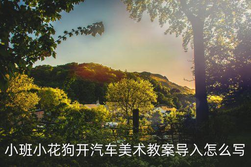 小班小花狗开汽车美术教案导入怎么写