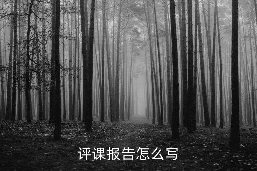 评课报告怎么写