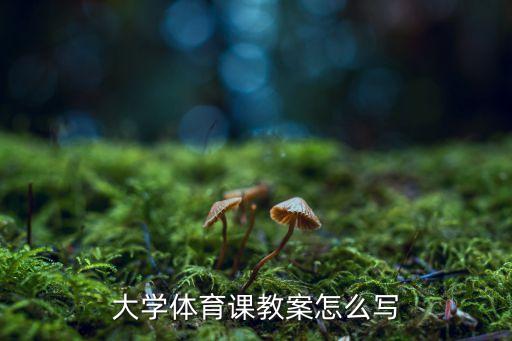 大学体育课教案怎么写