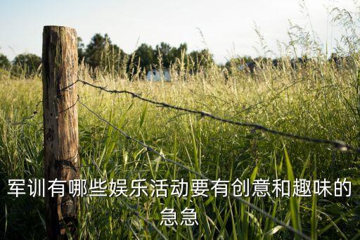 军训有哪些娱乐活动要有创意和趣味的急急