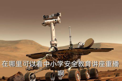 安全教育公开课直播回放，在哪里可以看中小学安全教育讲座重播啊