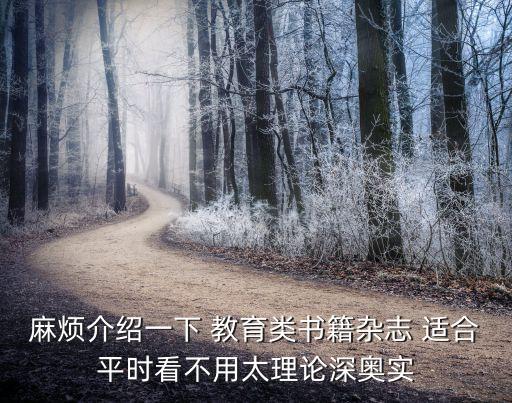 麻烦介绍一下 教育类书籍杂志 适合平时看不用太理论深奥实