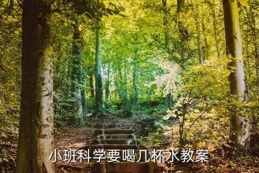 小班科学要喝几杯水教案