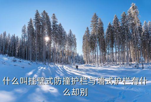 什么叫挂壁式防撞护栏与墙式护栏有什么却别