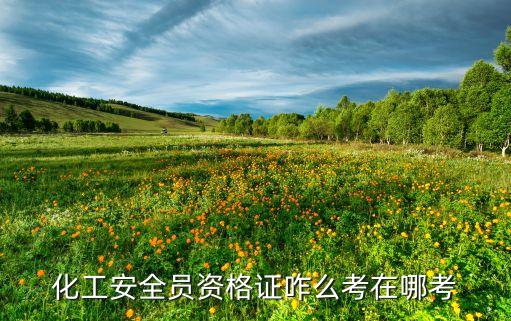 化工安全员资格证咋么考在哪考