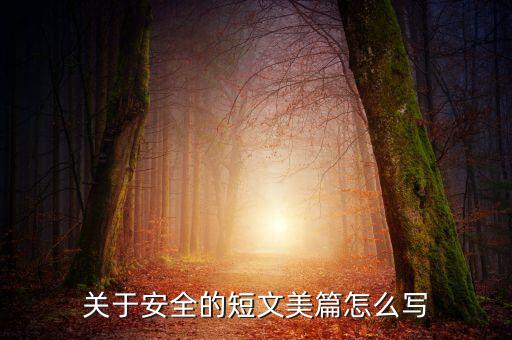 关于安全的短文美篇怎么写