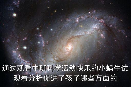 通过观看中班科学活动快乐的小蜗牛试观看分析促进了孩子哪些方面的