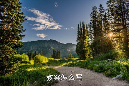 教案怎么写