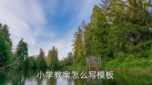 小学教案怎么写模板