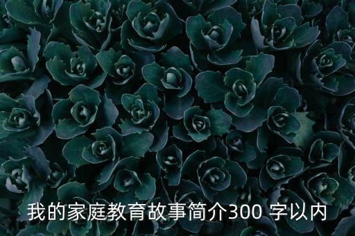 我的家庭教育故事简介300 字以内
