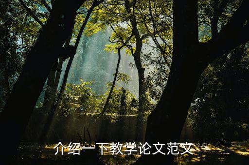 介绍一下教学论文范文