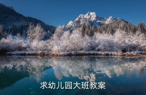 求幼儿园大班教案