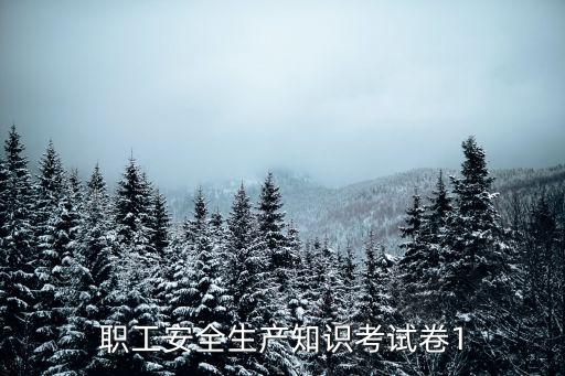 职工安全生产知识考试卷1