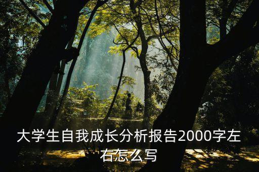 大学生自我成长分析报告2000字左右怎么写
