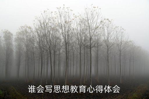 谁会写思想教育心得体会